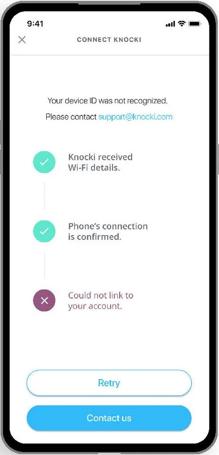 New error state with retry and contact