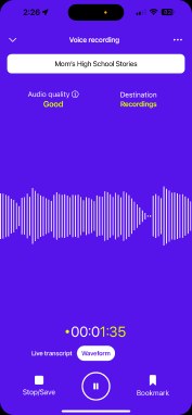 Rev recorder with waveform