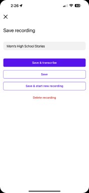 Save recording sheet