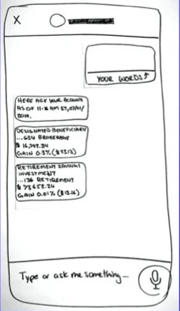 Sketch: a short intro and one bubble per account